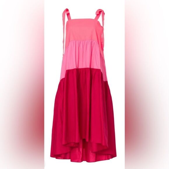 Peter Som Collective Three Tier Midi Dress Size 8 - Picture 5 of 9